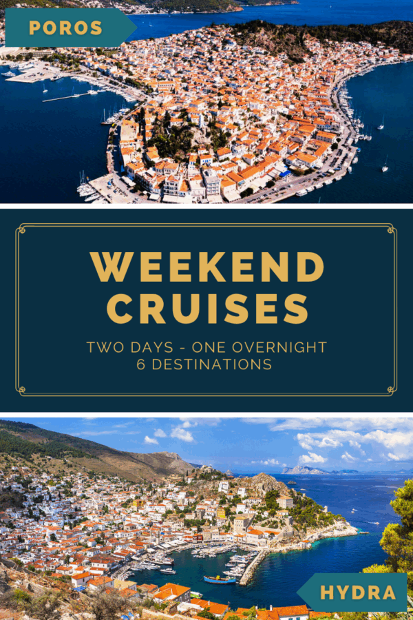 Two-day yacht cruise from Poros to Hydra with overnight stay in Poros and swim stops along the Saronic Gulf