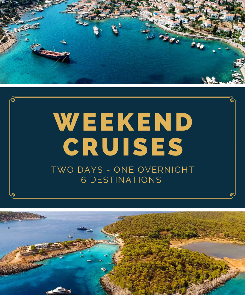 Two-day private yacht cruise from Spetses to Agistri with overnight stay in Spetses and swim stops along the way
